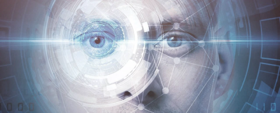 Illustration of iris recognition technology